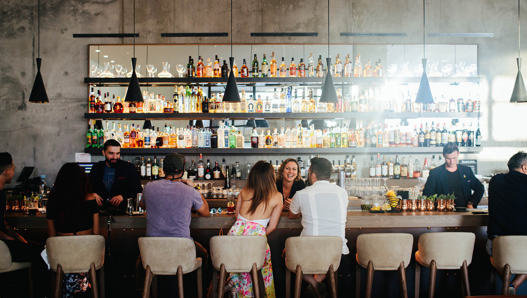 kimpton los angeles california ever bar seating barstools grab a drink