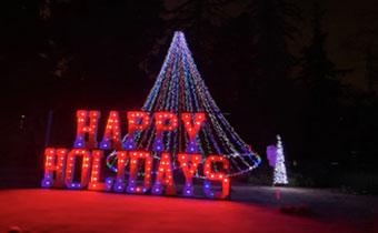 Happy Holidays light display